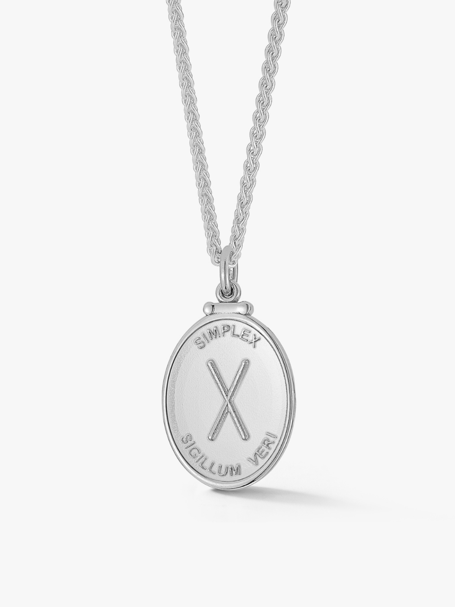 Silver X Medallion