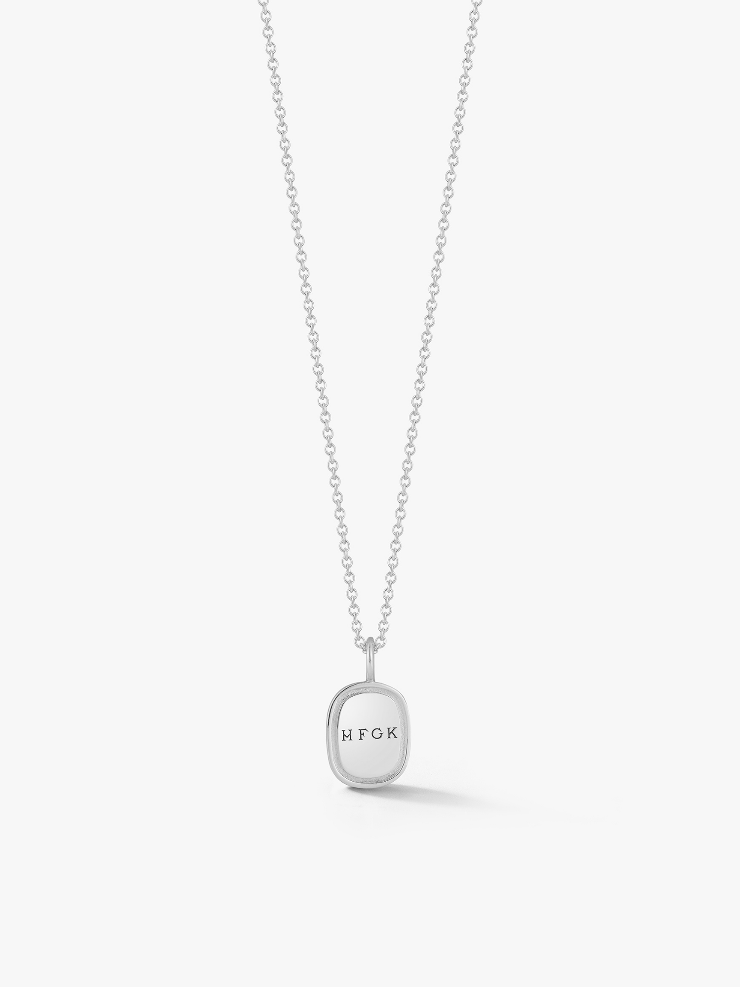 Small Silver Oblong Pendant