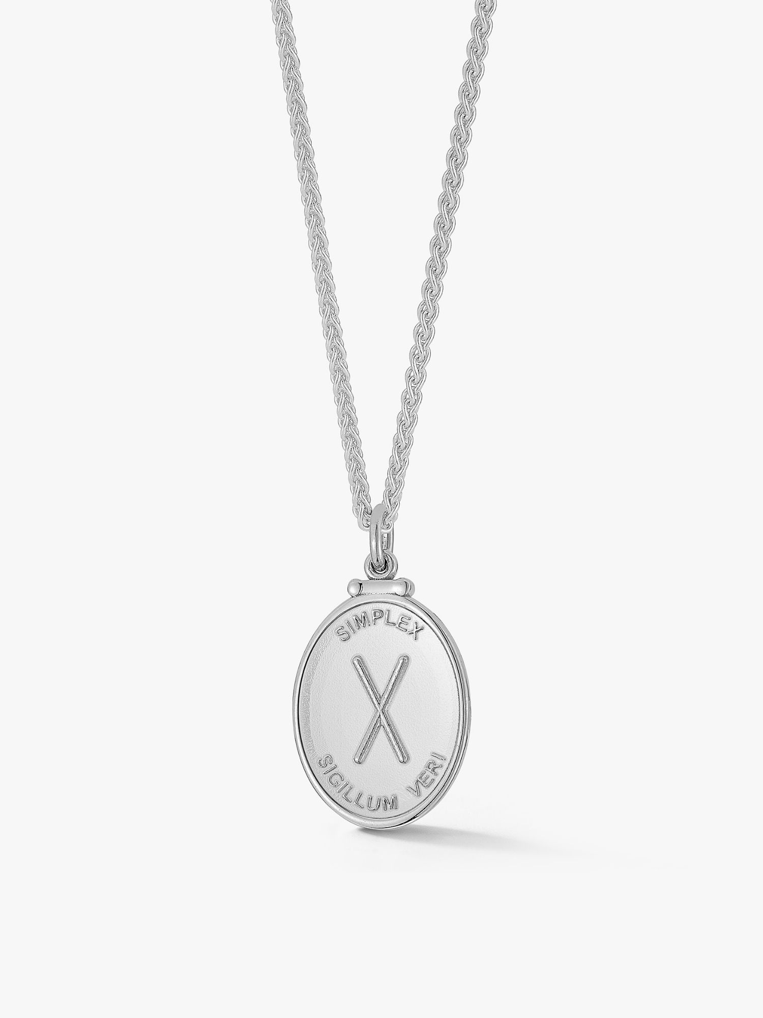 Silver X Medallion
