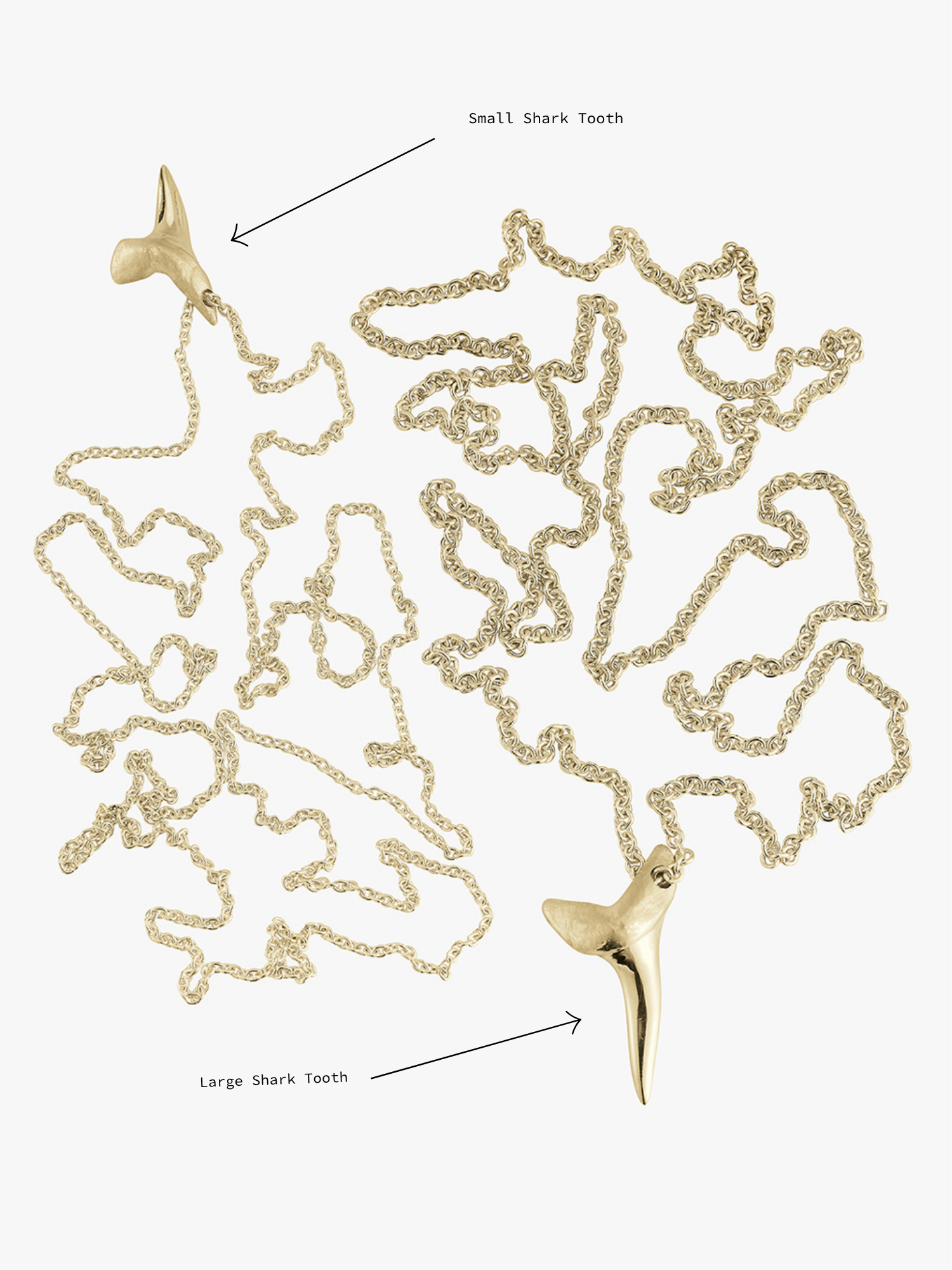 Small Gold Shark Tooth