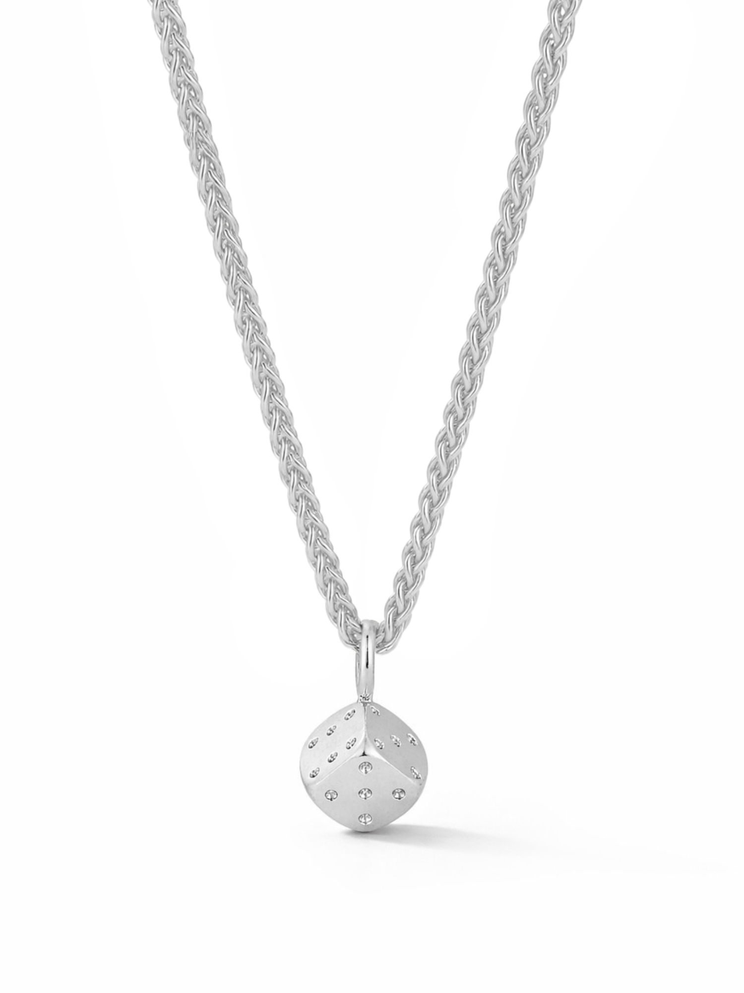 Silver Lucky Dice Necklace