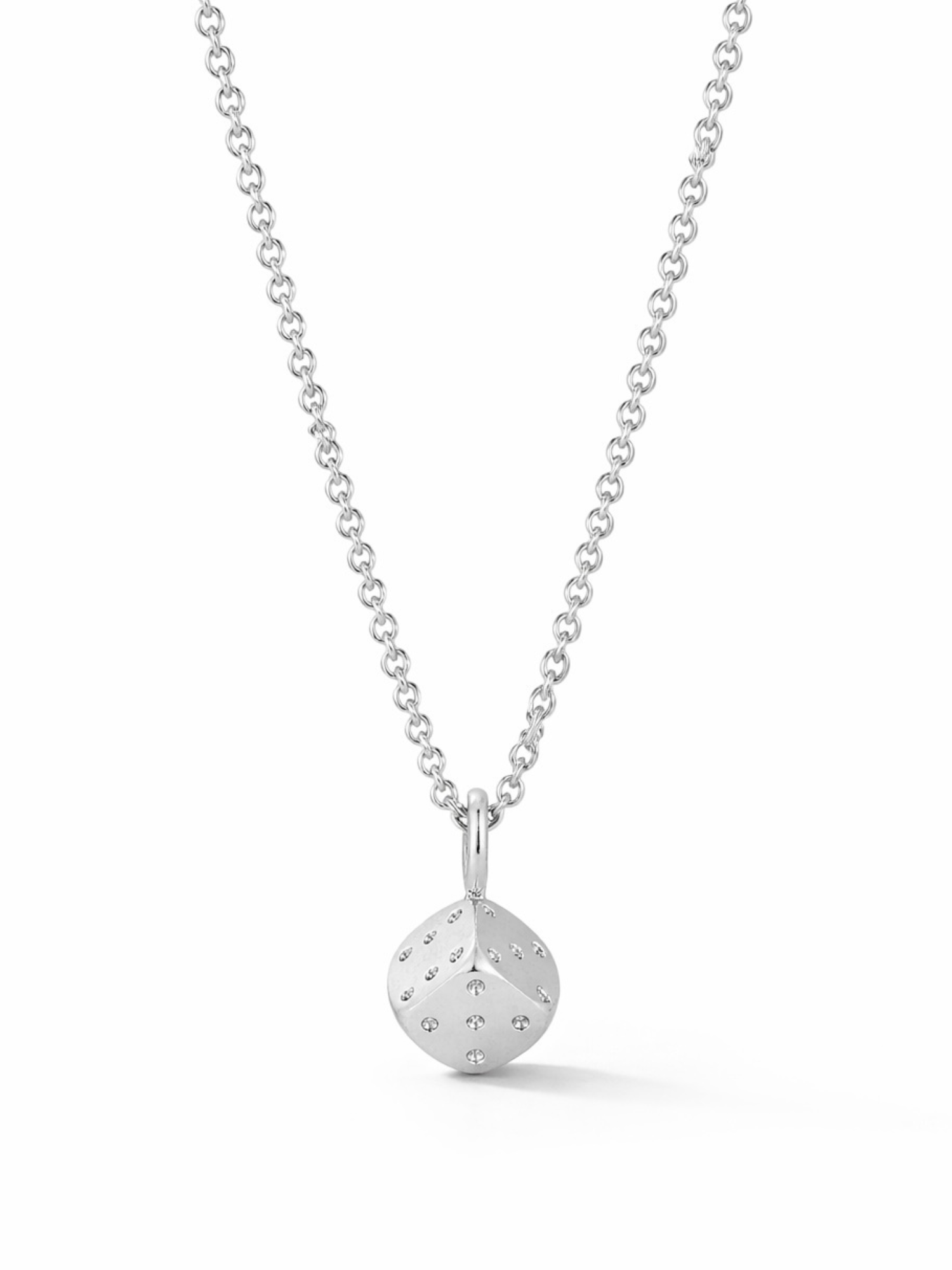 Silver Lucky Dice Necklace