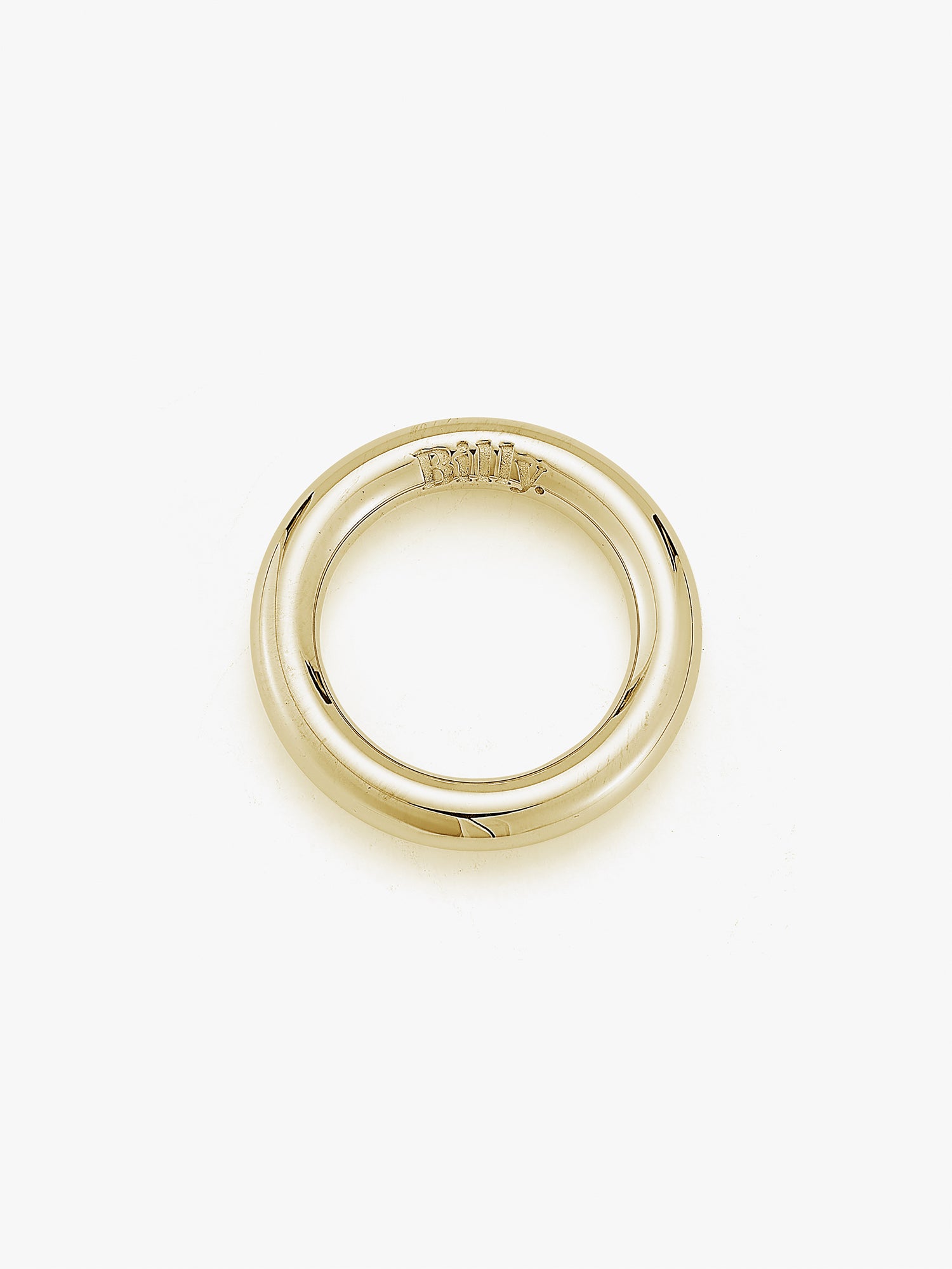 Top view of gold carousel ring by love billy.