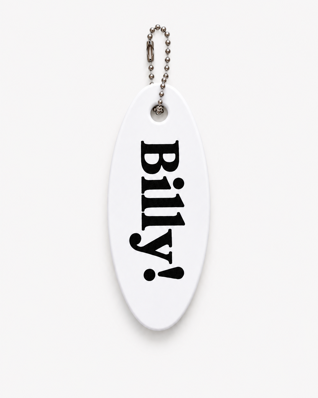 Billy White & Black Floating Foam Keychain