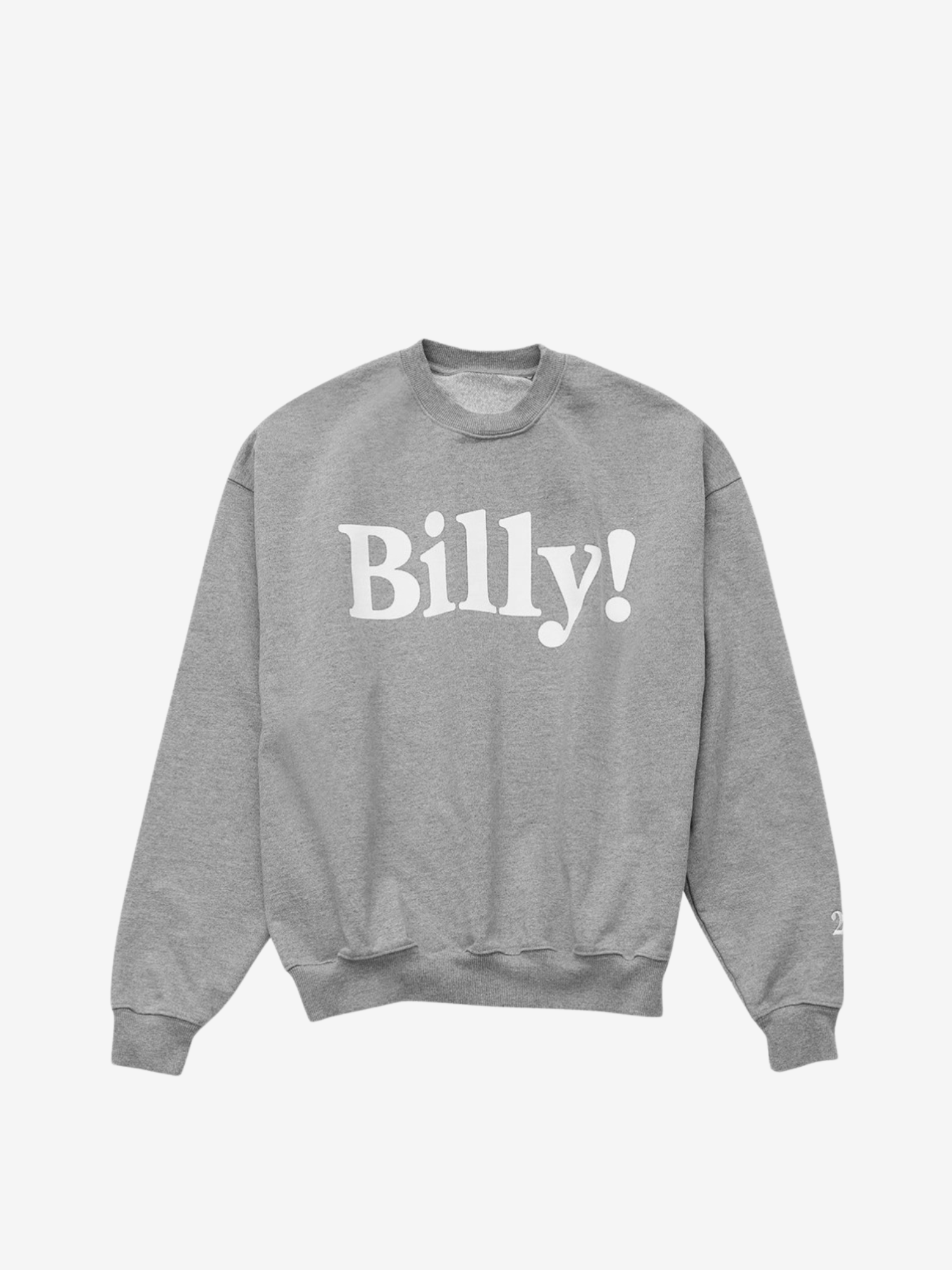 organic cotton french terry sweatshirt. heather grey crewneck unisex sweatshirt by love billy.
