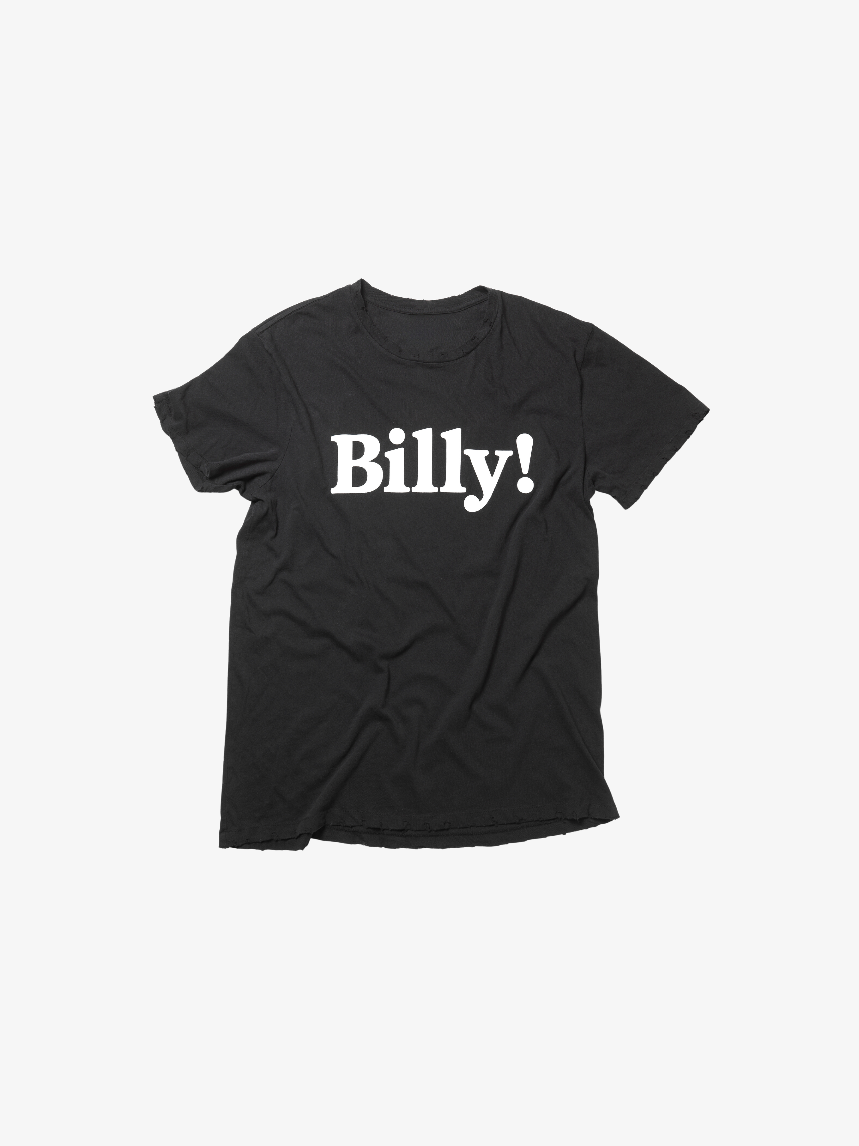 A classic black tee by love billy.
