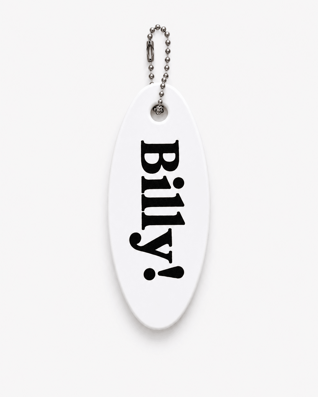 Billy White & Black Floating Foam Keychain - Billy