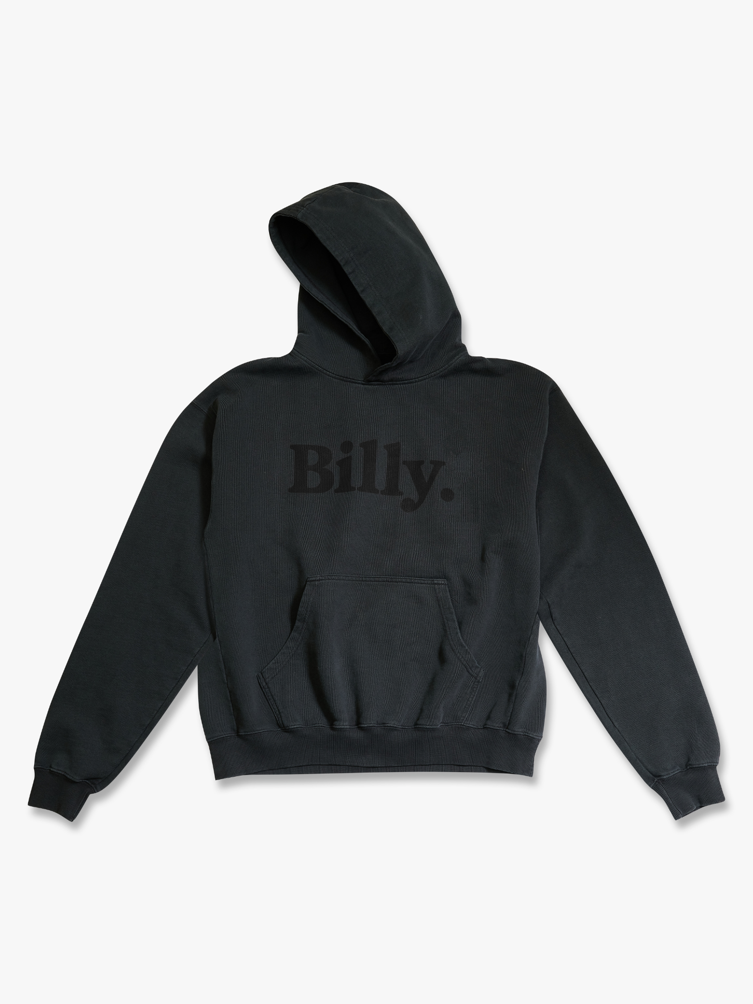 organic cotton hoodie. love billy black hoodie.