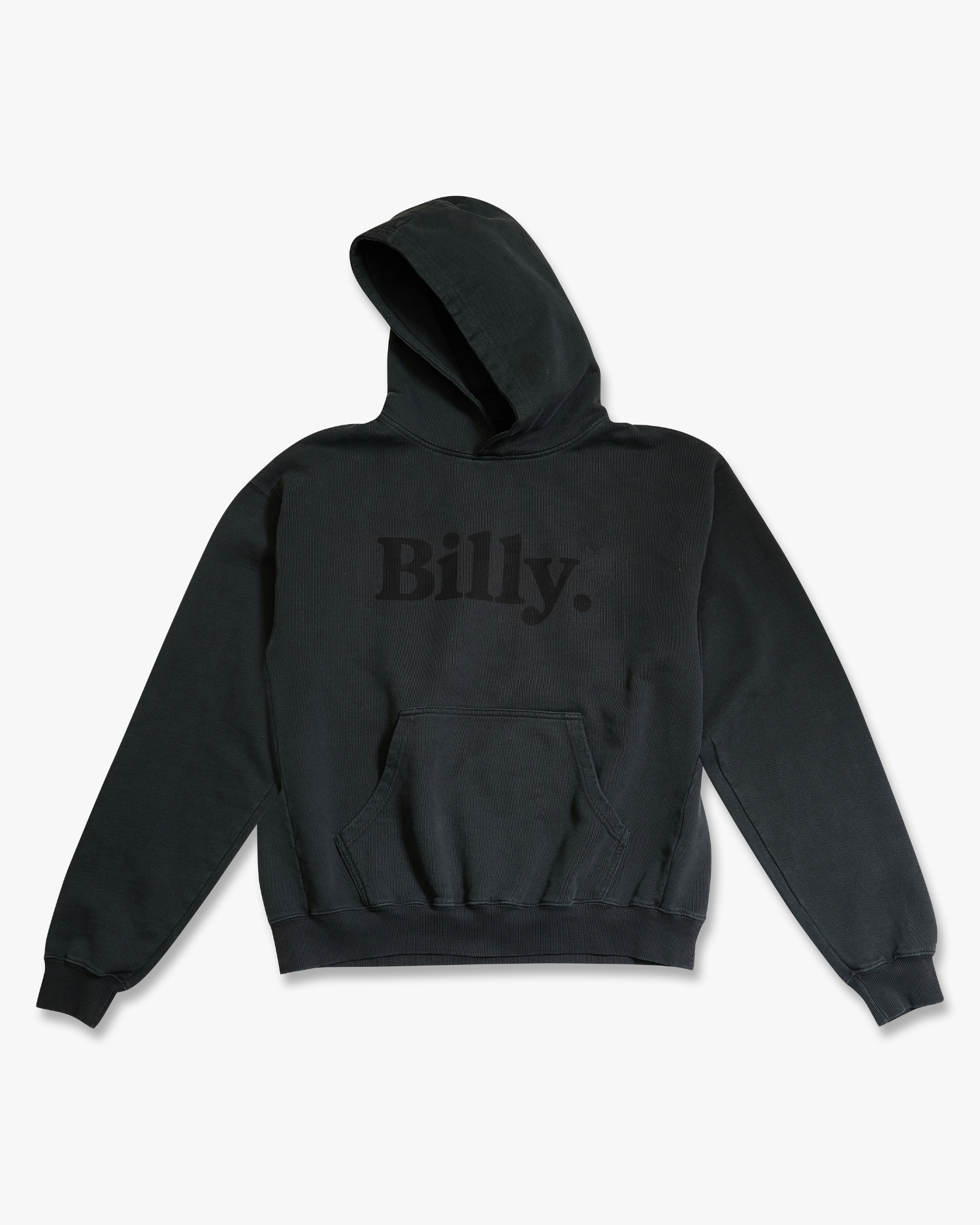 organic cotton hoodie. love billy black hoodie.