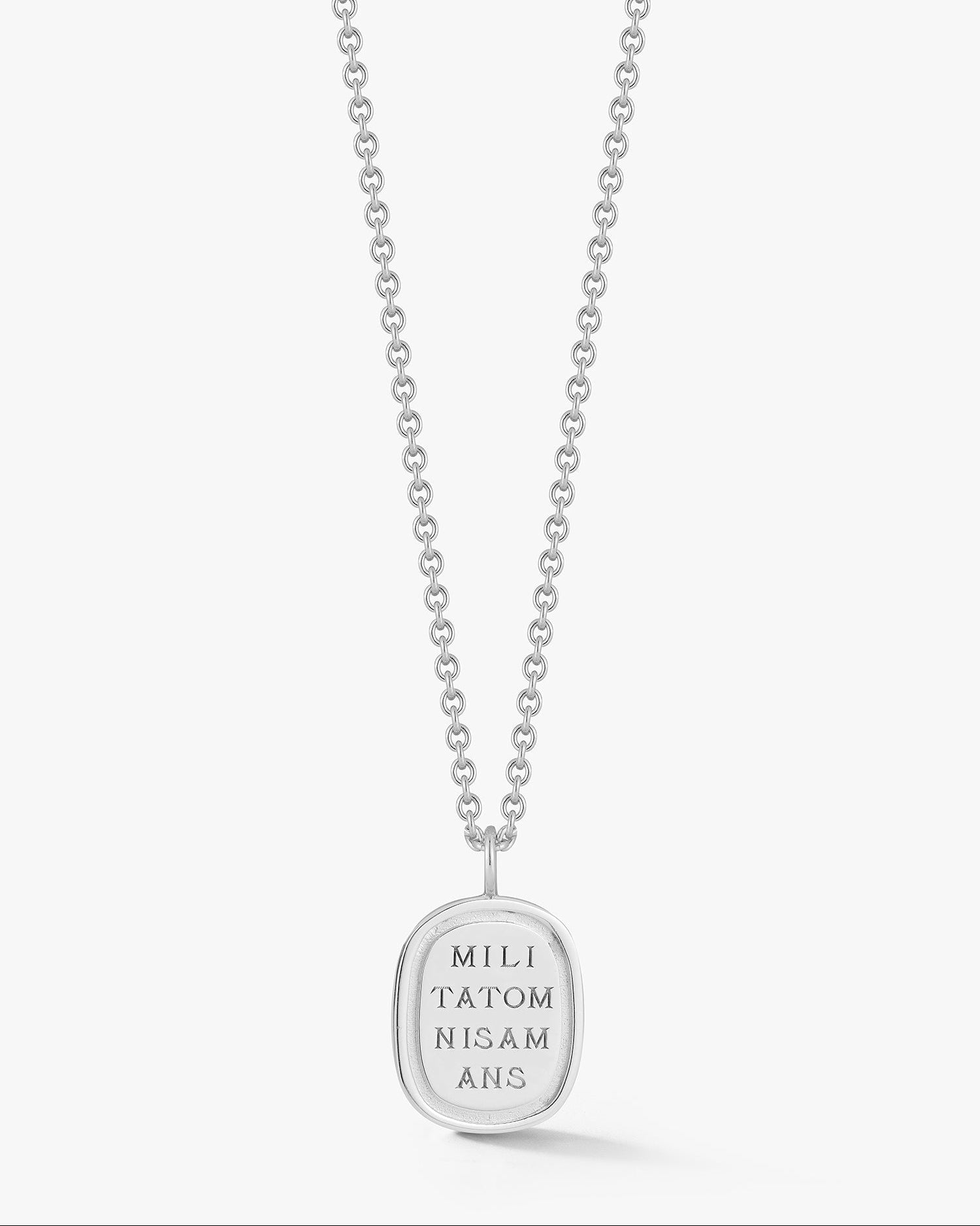 Large Love is War Pendant in Silver - Billy