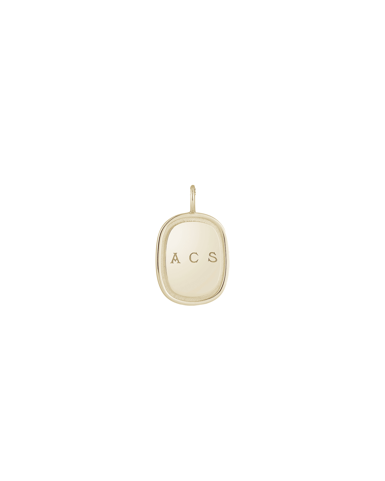 Large Oblong Pendant in Gold - Billy
