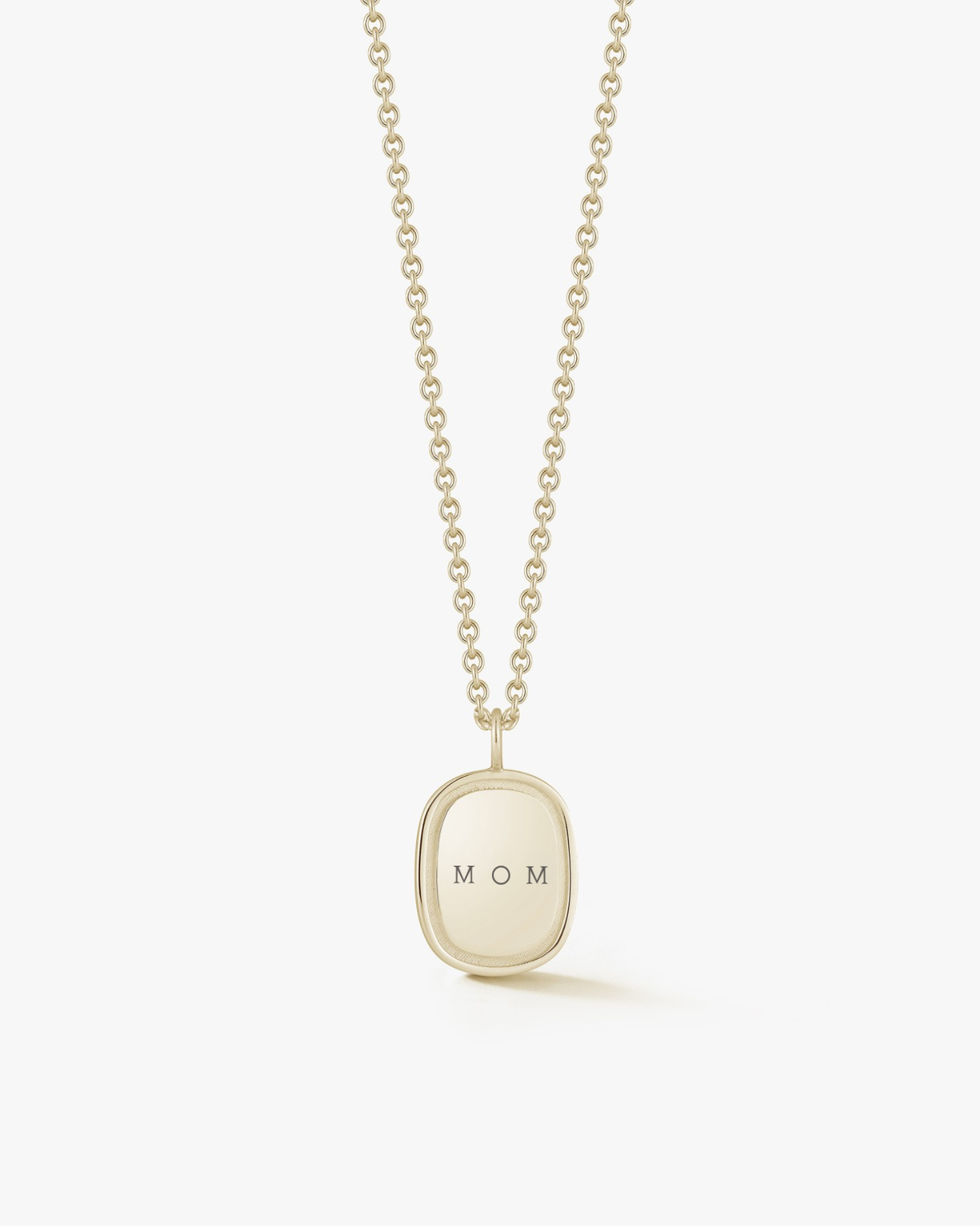 Large Mom Pendant in Gold
