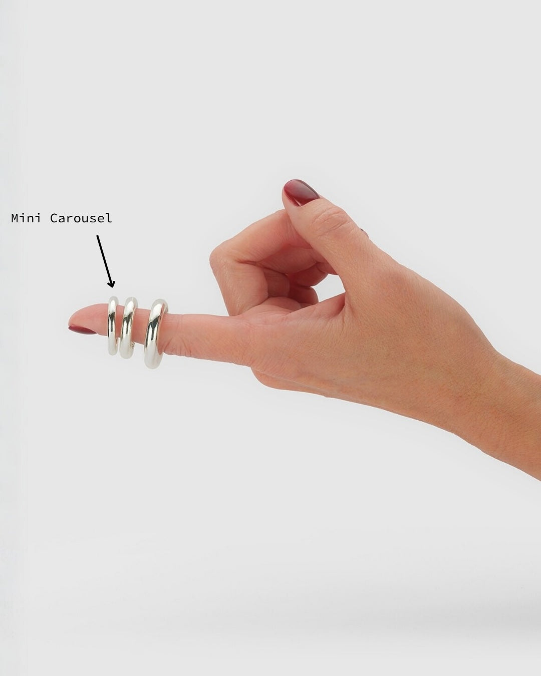 Mini Carousel Ring in Silver