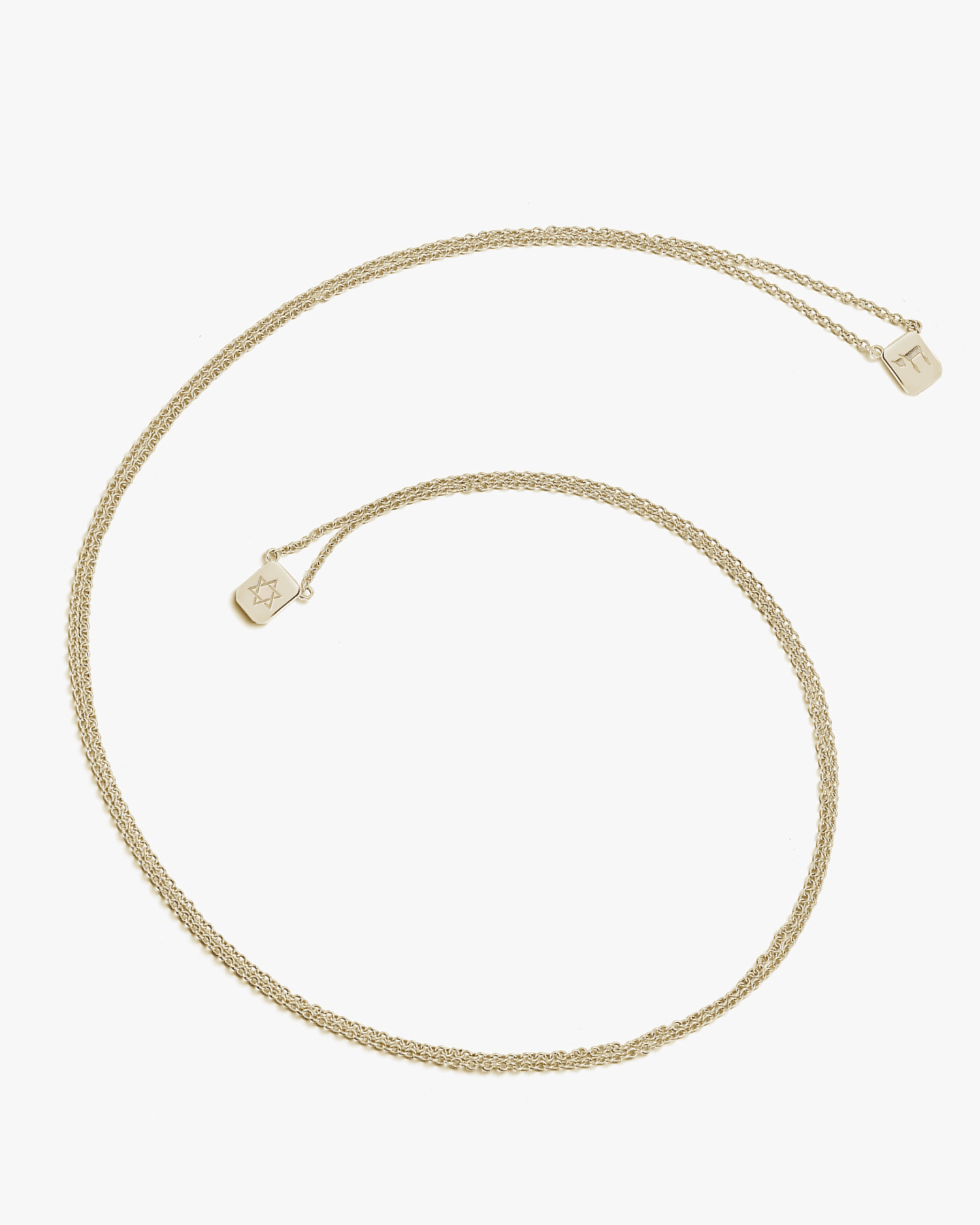 Star of David / Chai Tag Necklace in Gold - Billy