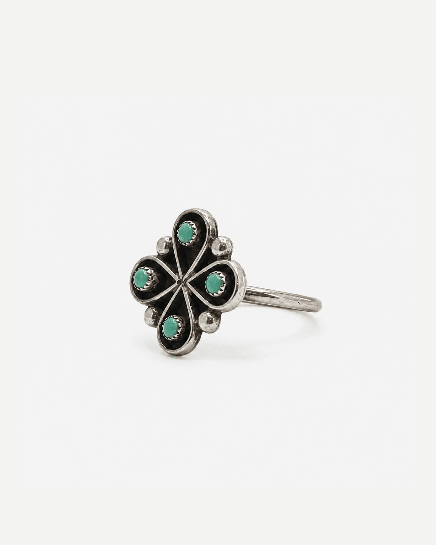 Vintage Turquoise Clover Ring - Billy