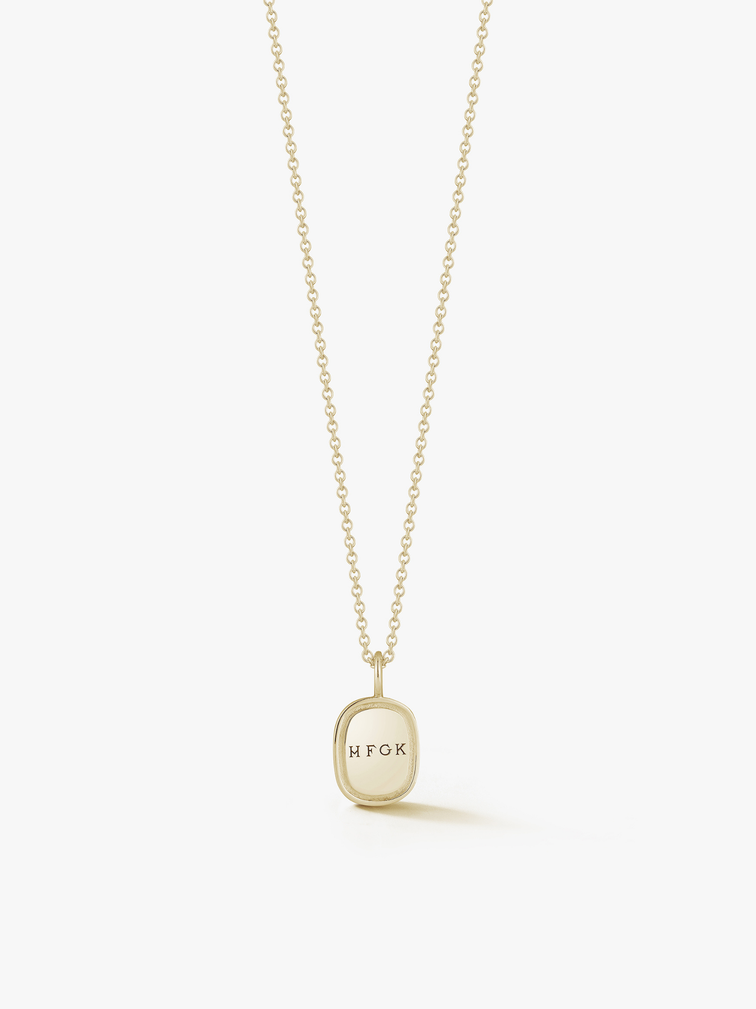 Small Gold Oblong Pendant