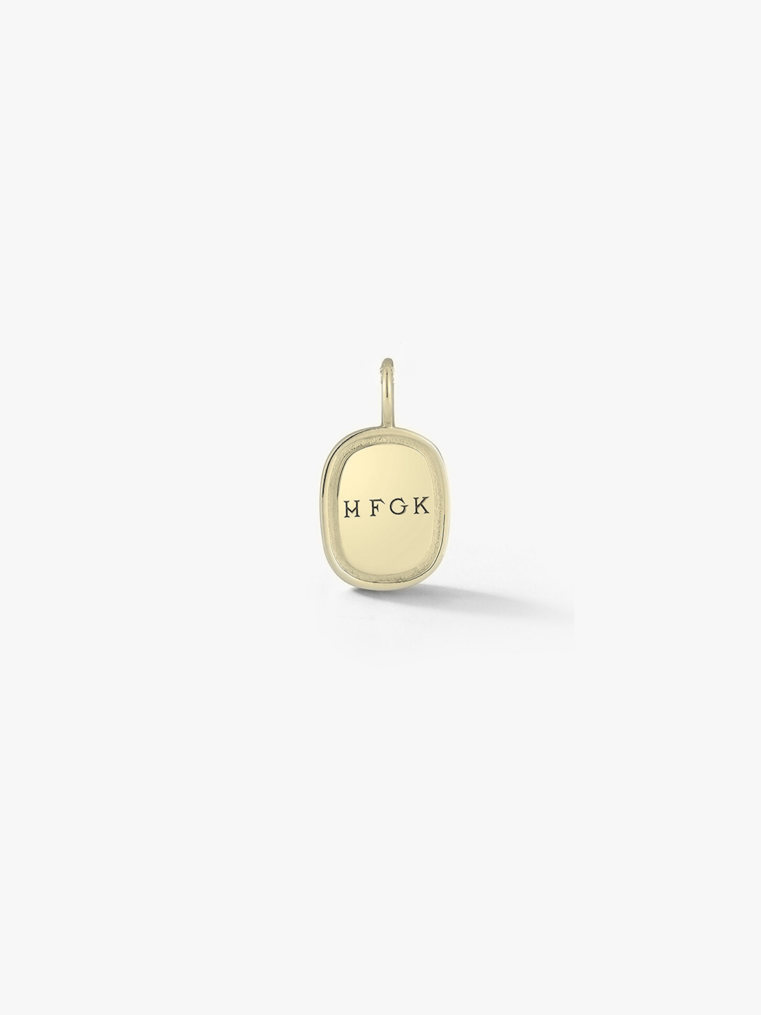 Small Gold Oblong Pendant