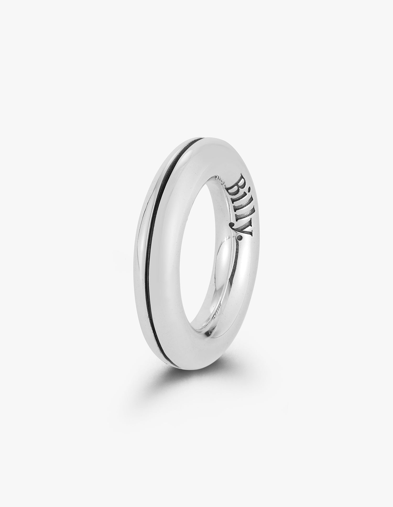 Notched Jumbo Carousel Ring in Silver