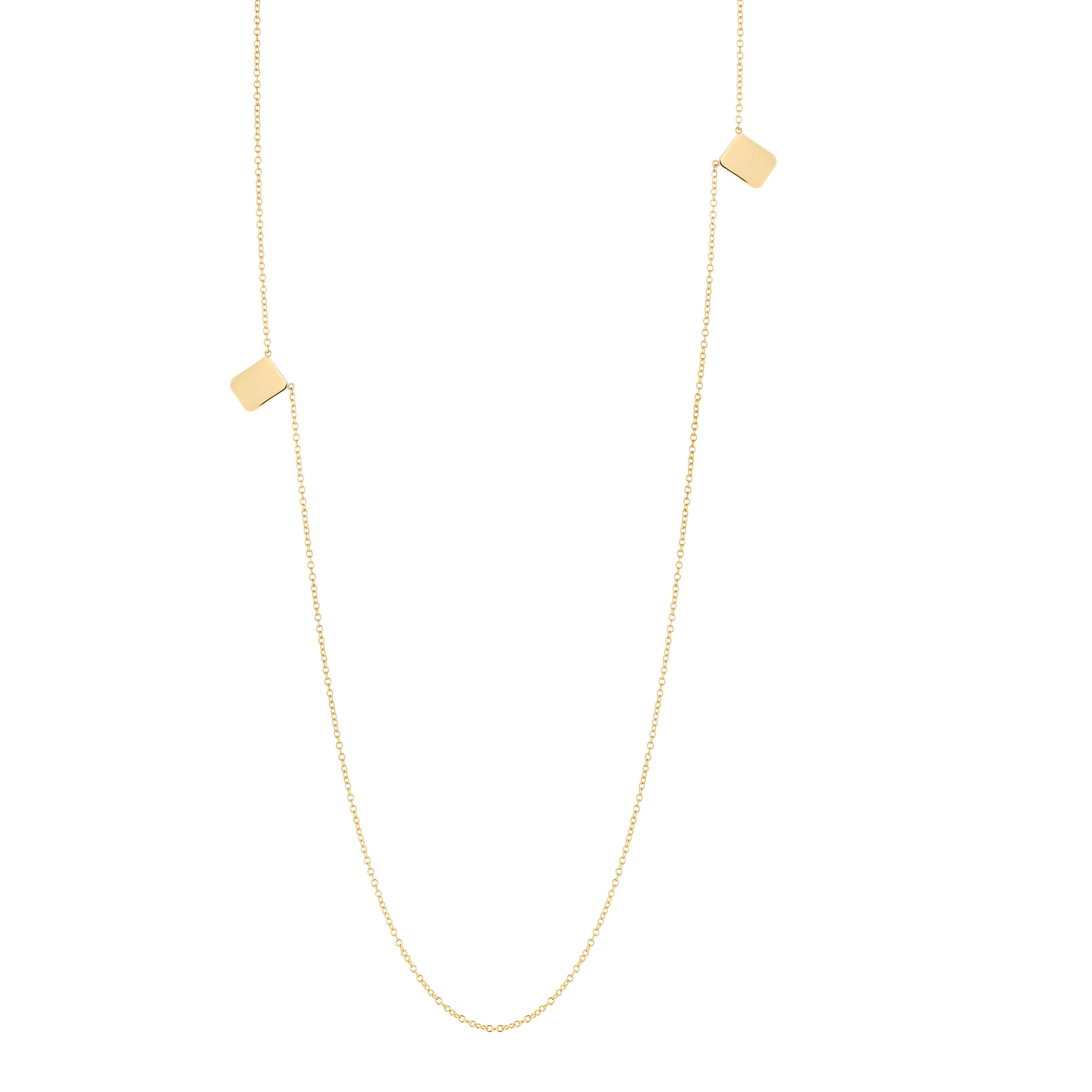 Small Custom Tag Necklace in Gold
