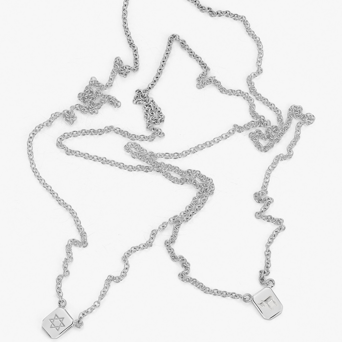 Silver Star & Chai Tag Necklace | love billy