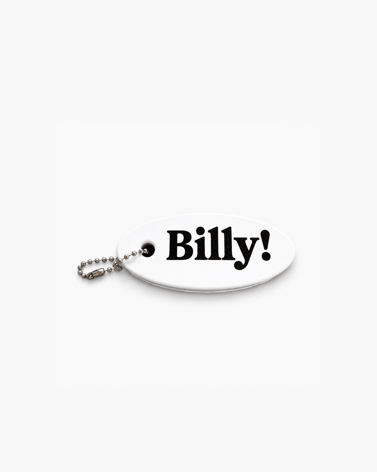 Billy White & Black Floating Foam Keychain - Billy