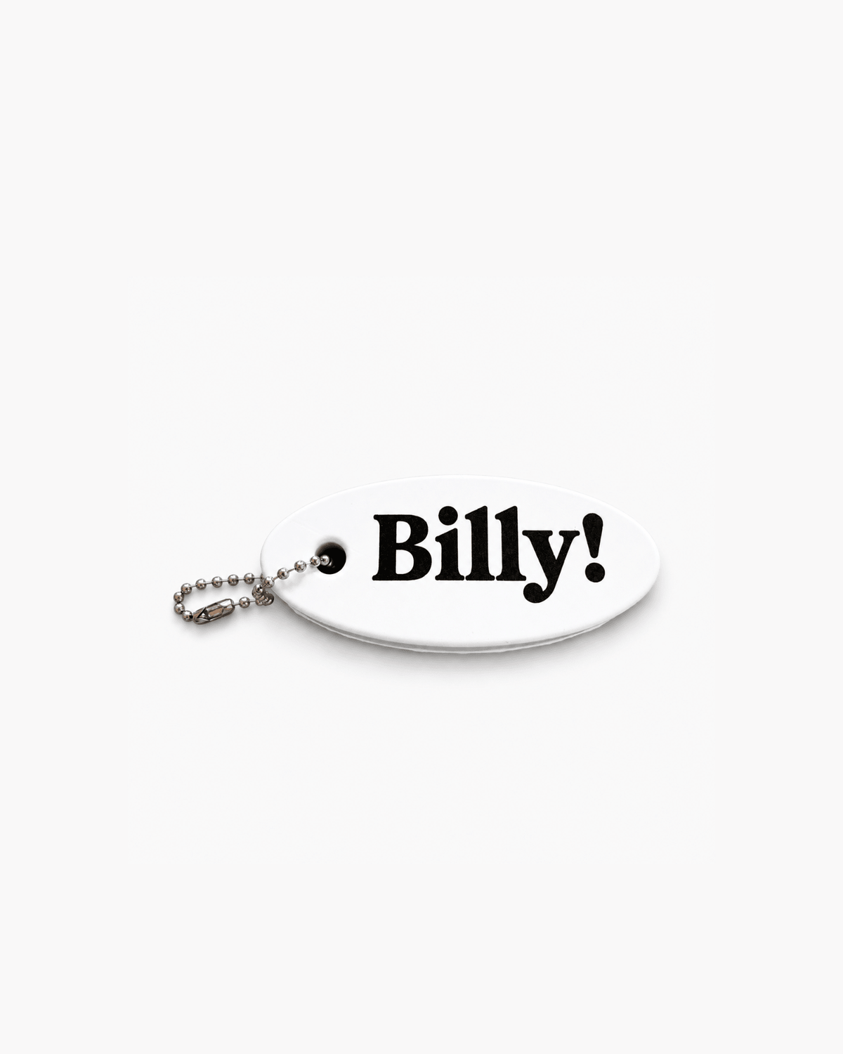 Billy White & Black Floating Foam Keychain - Billy