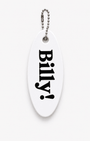 Billy White & Black Floating Foam Keychain - Billy
