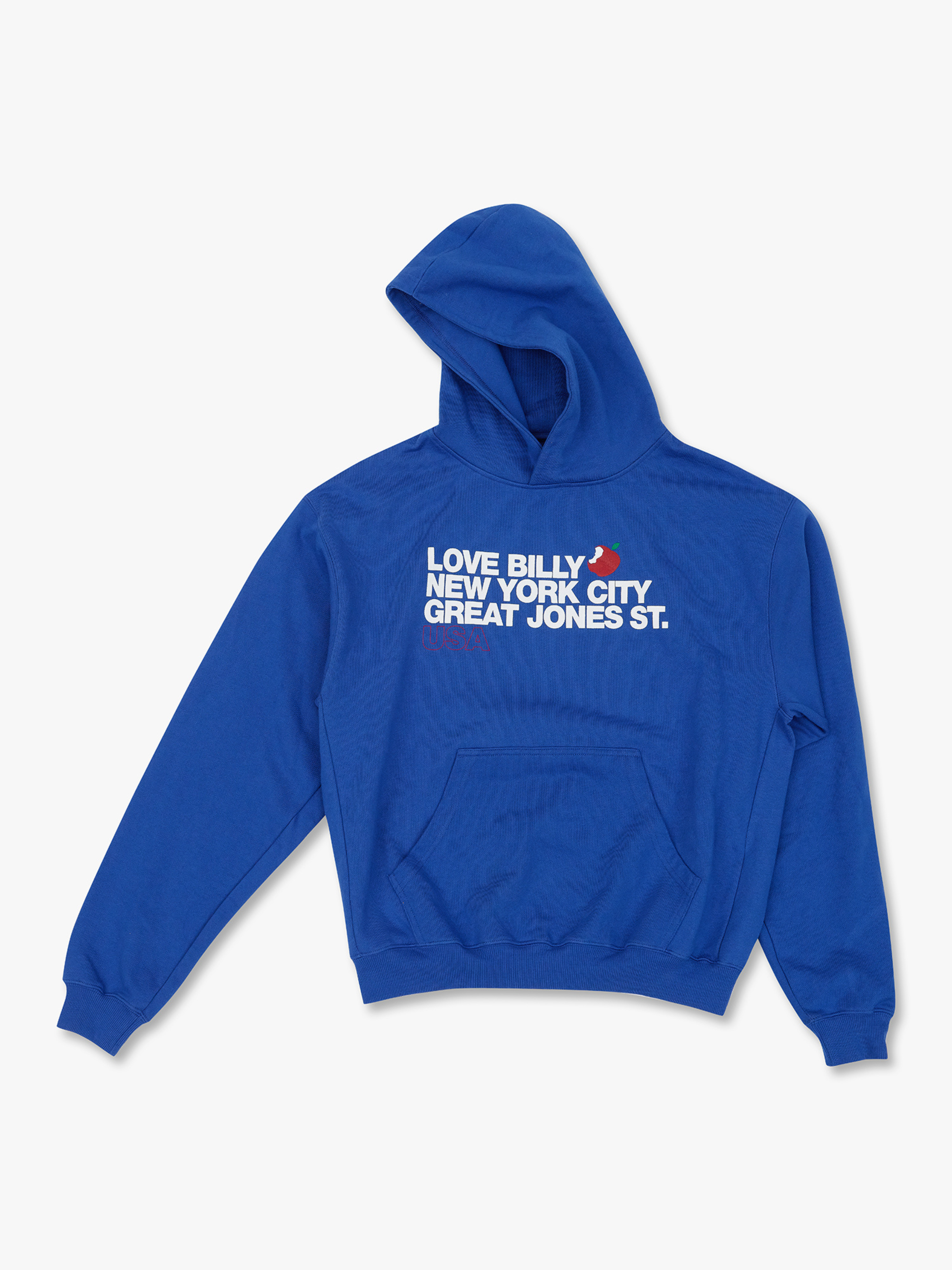 organic cotton hoodie. new york city souvenir hoodie with big apple.