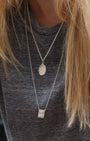 Cross / Dove Tag Necklace in Silver - Billy