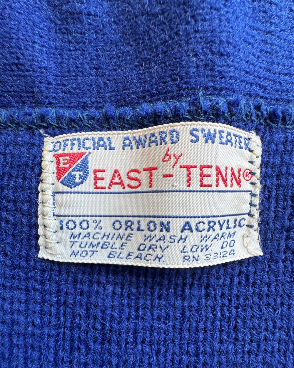 Vintage 70s East-Tenn Award Cardigan L Band Kentucky State Champions Patches - Sz S