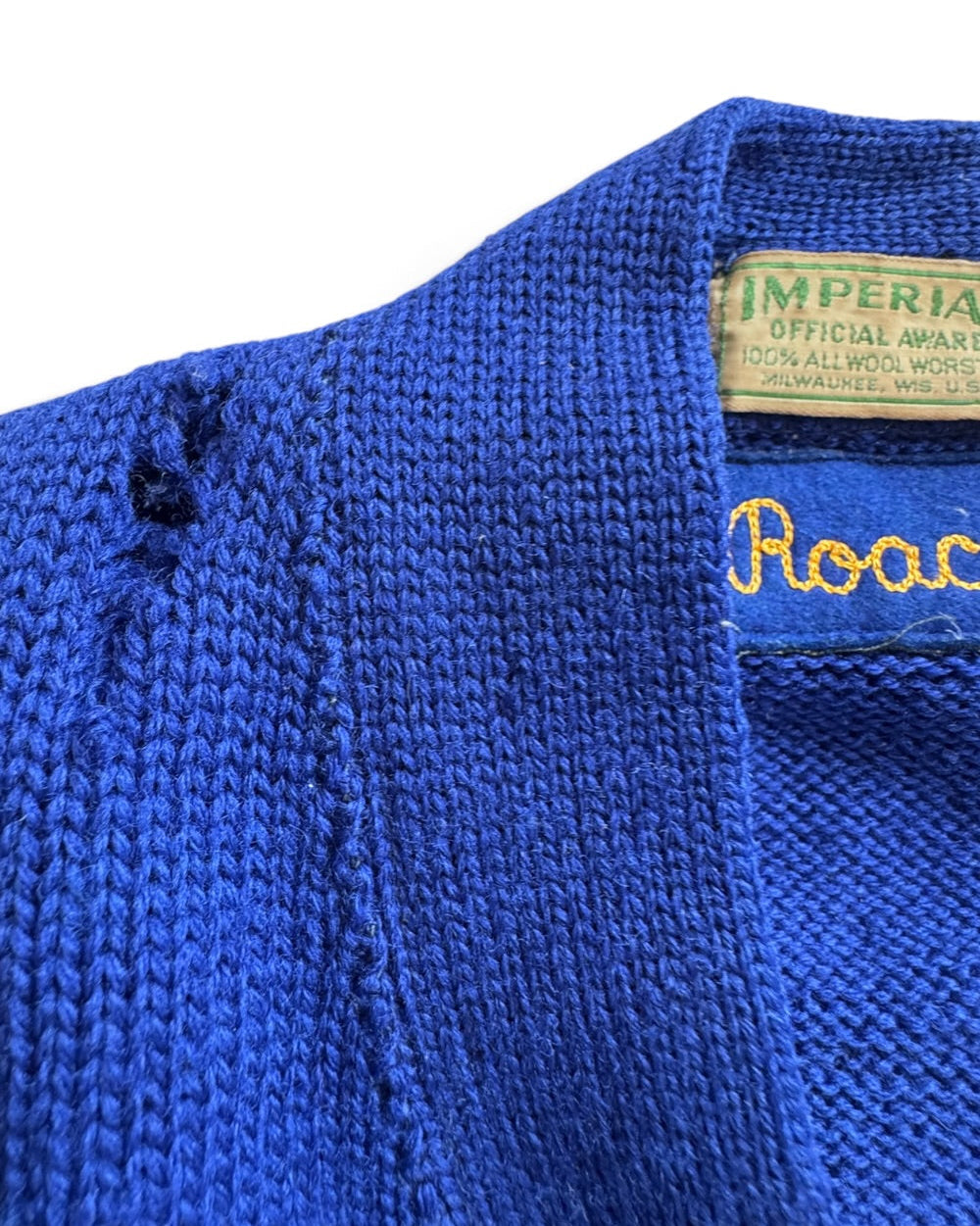 1959 Imperial Varsity Letterman Sweater "SC" Tiger Patch Named Roach Size 44 / L