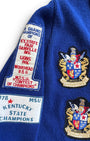 Vintage 70s East-Tenn Award Cardigan L Band Kentucky State Champions Patches - Sz S
