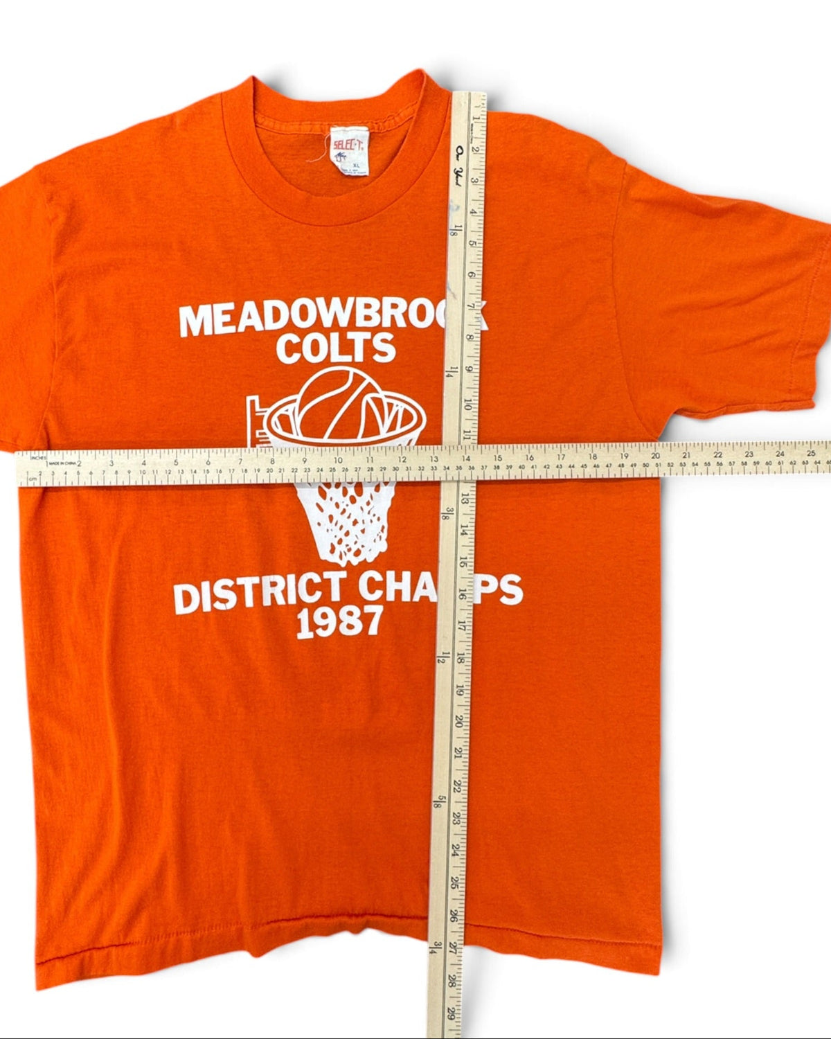 1987 Tee Jays Meadow Brook Colts champs single stitch t-shirt size XL