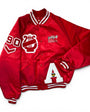 90s King Louie Milwaukee High School of the Arts Satin Bomber Jacket