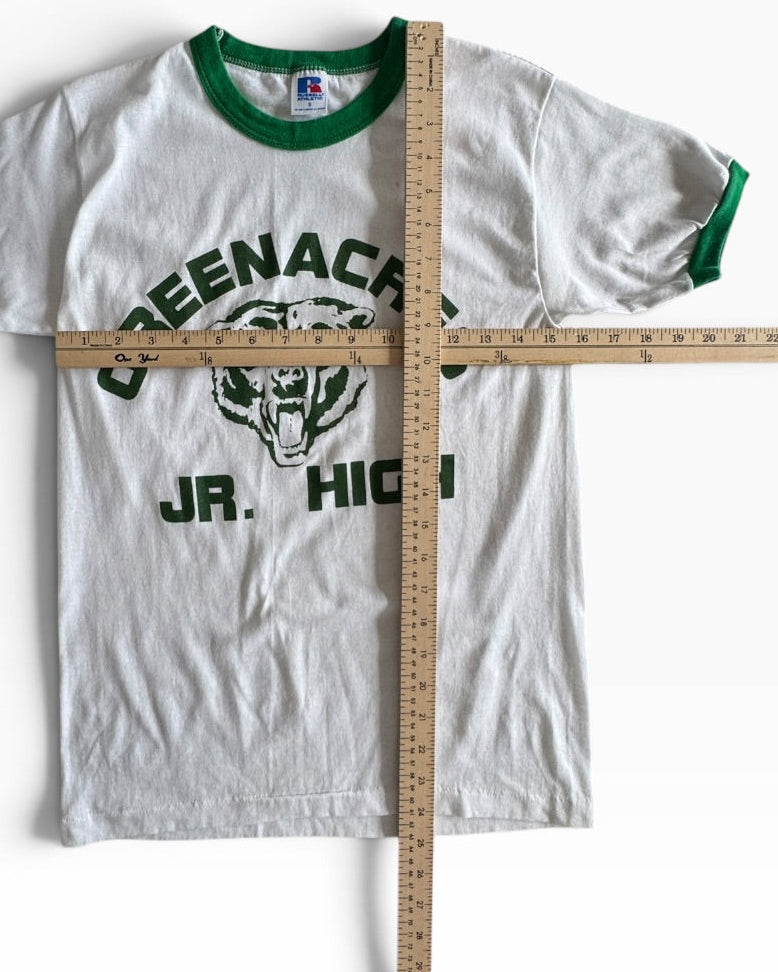 Russell Athletic Green Acres Junior High Bears ringer tee size S