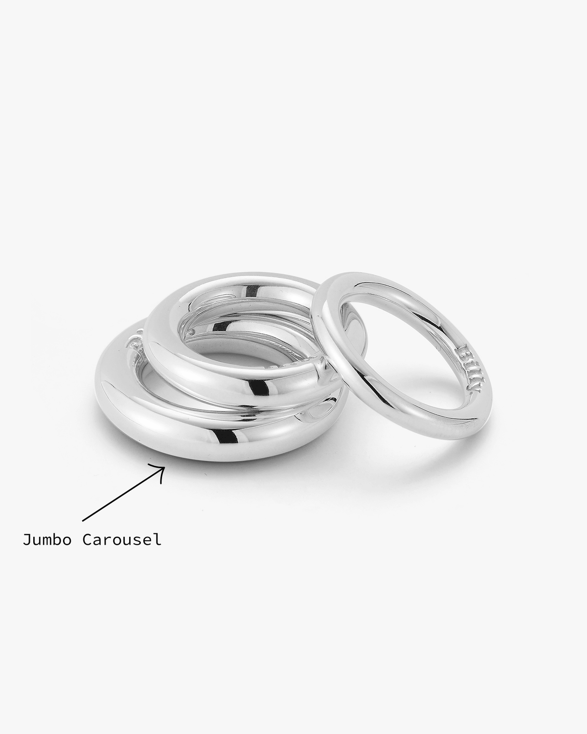 Jumbo Carousel Ring in Silver - Billy