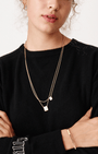 Large Custom Tag Necklace in Gold - Billy
