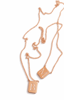 Large Custom Tag Necklace in Rose Gold - Billy