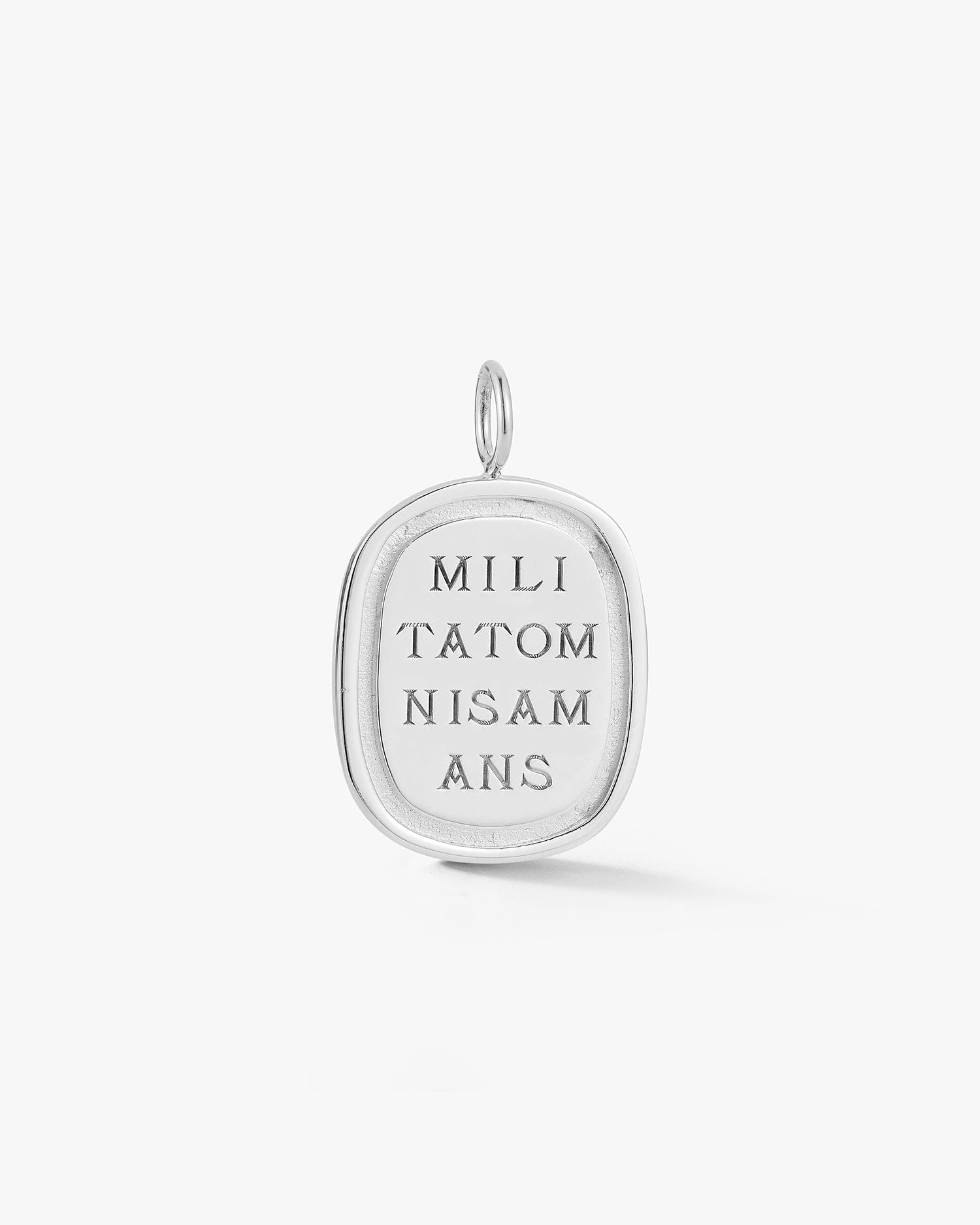 Large Love is War Pendant in Silver - Billy