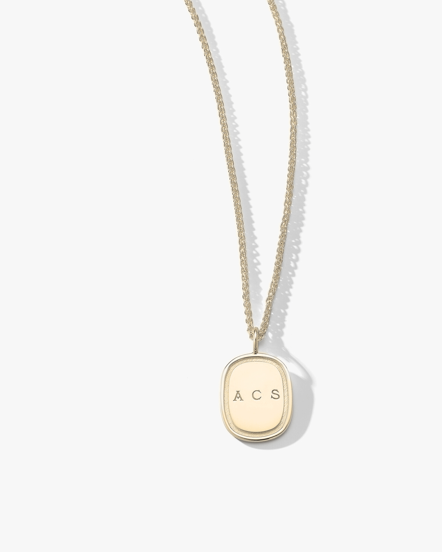 Large Oblong Pendant in Gold - Billy