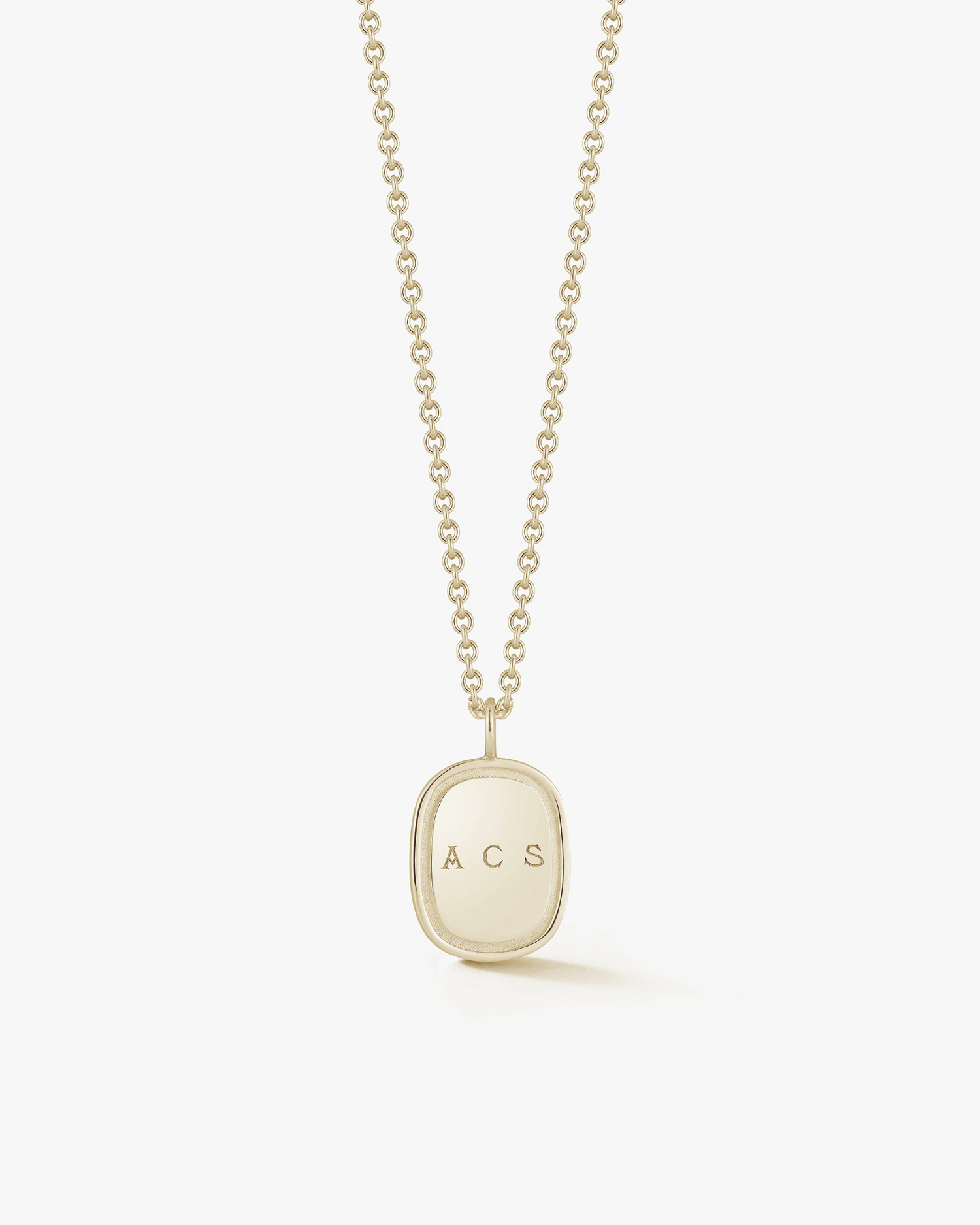 Large Oblong Pendant in Gold - Billy