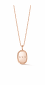 Large Oblong Pendant in Rose Gold - Billy