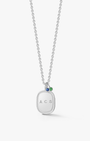 Large Oblong Pendant in Silver - Billy