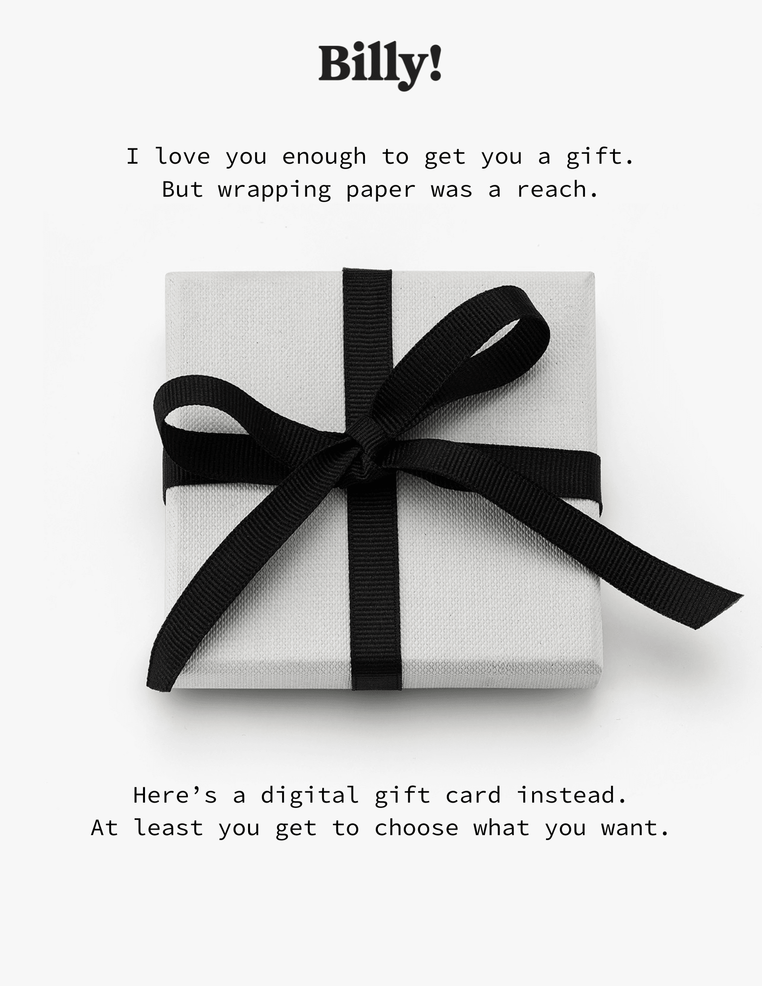 Love Billy! Gift Card - Billy