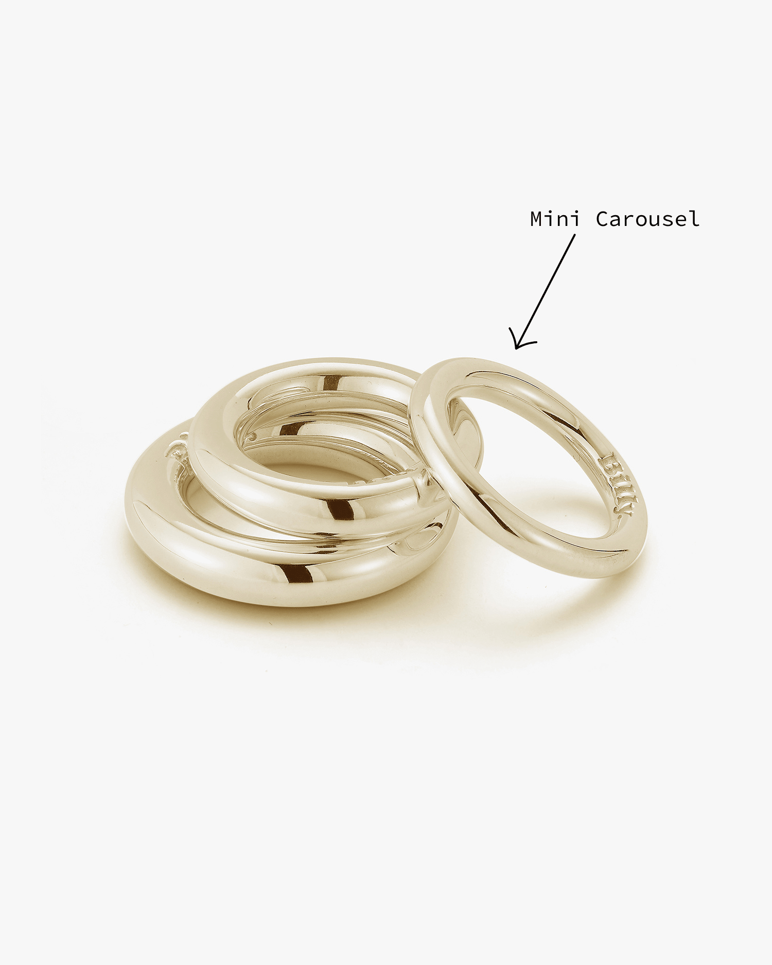 Mini Carousel Ring in Gold - Billy