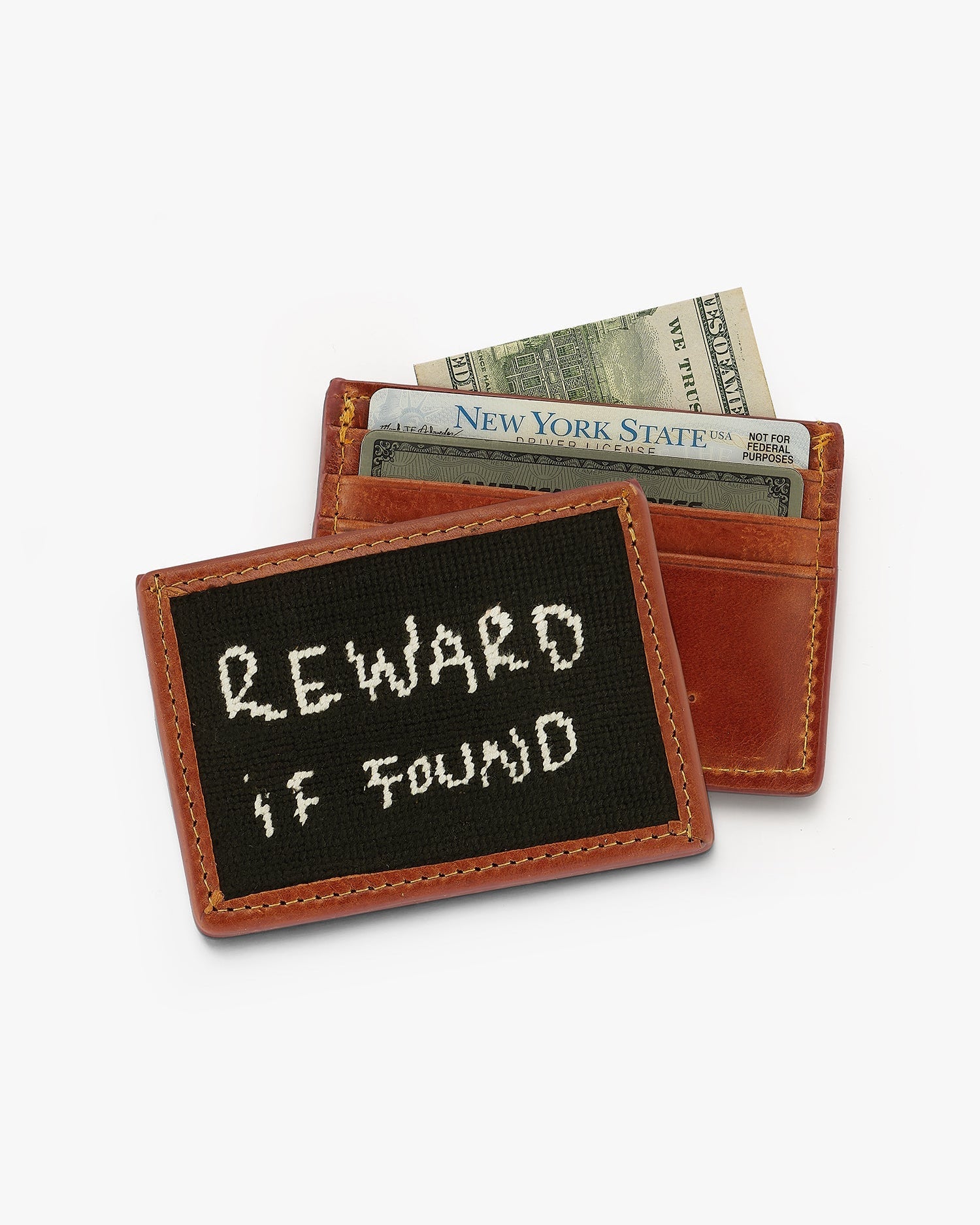 Needlepoint Card Wallet - Billy
