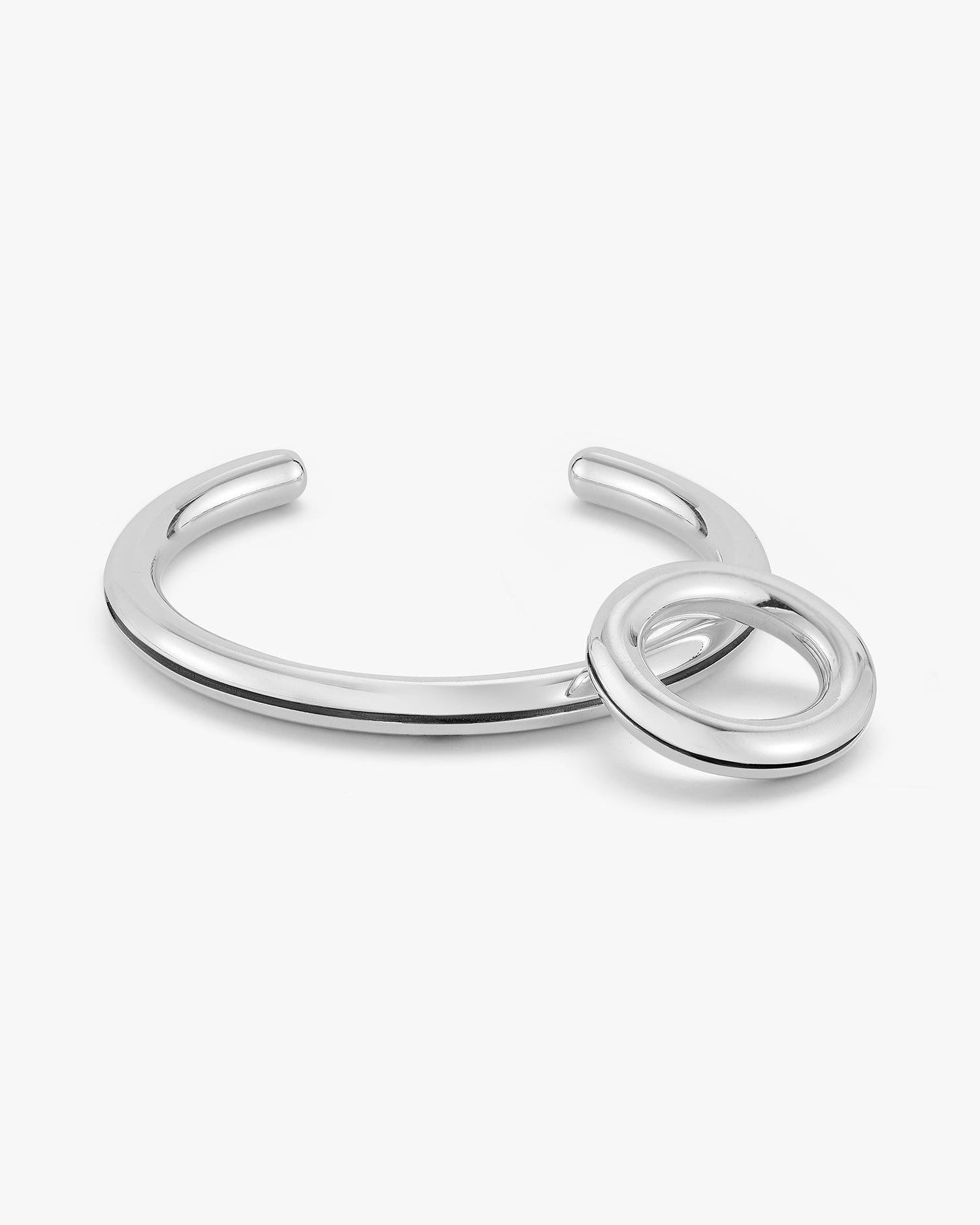 Notched Jumbo Carousel Ring in Silver - Billy