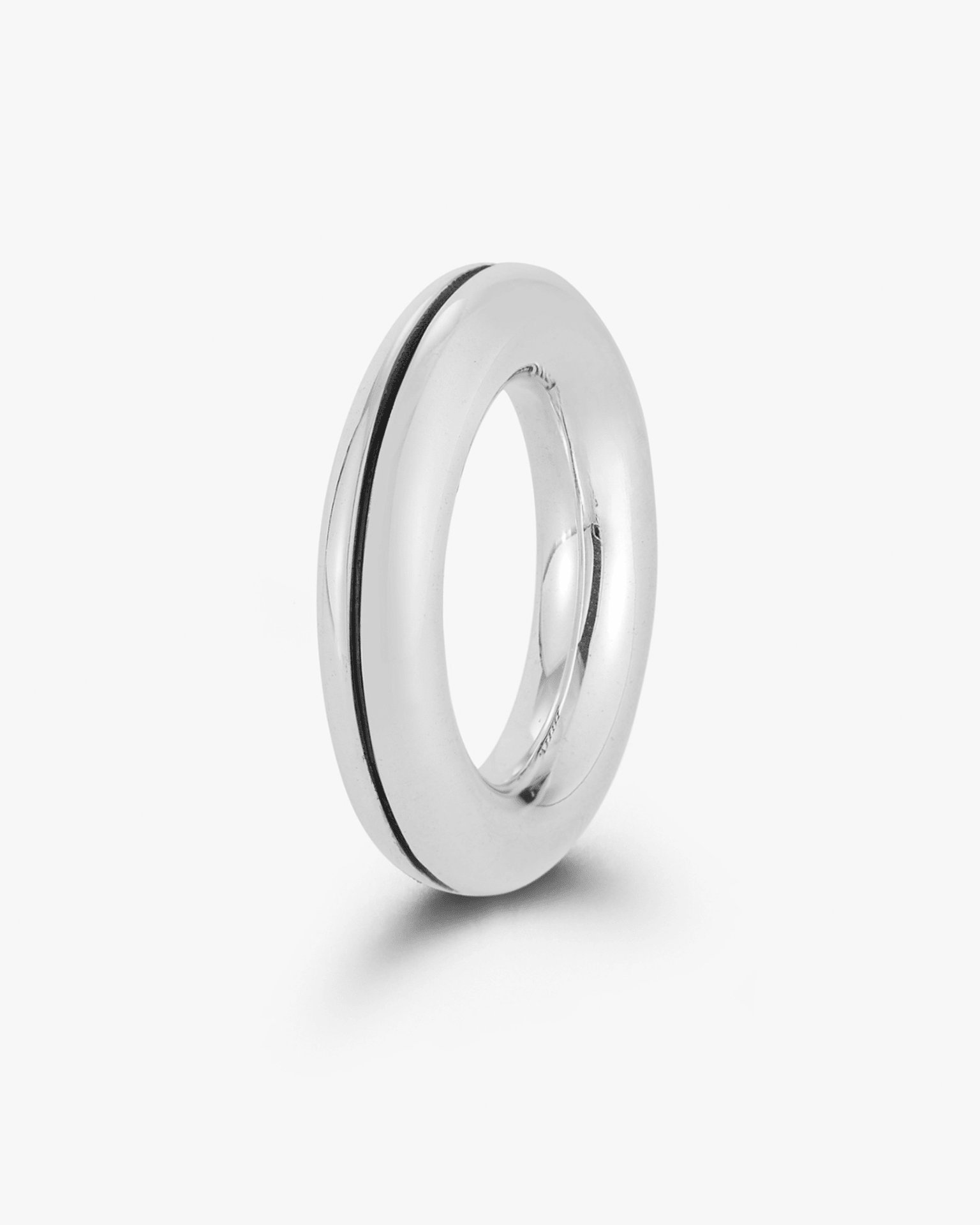 Notched Jumbo Carousel Ring in Silver - Billy