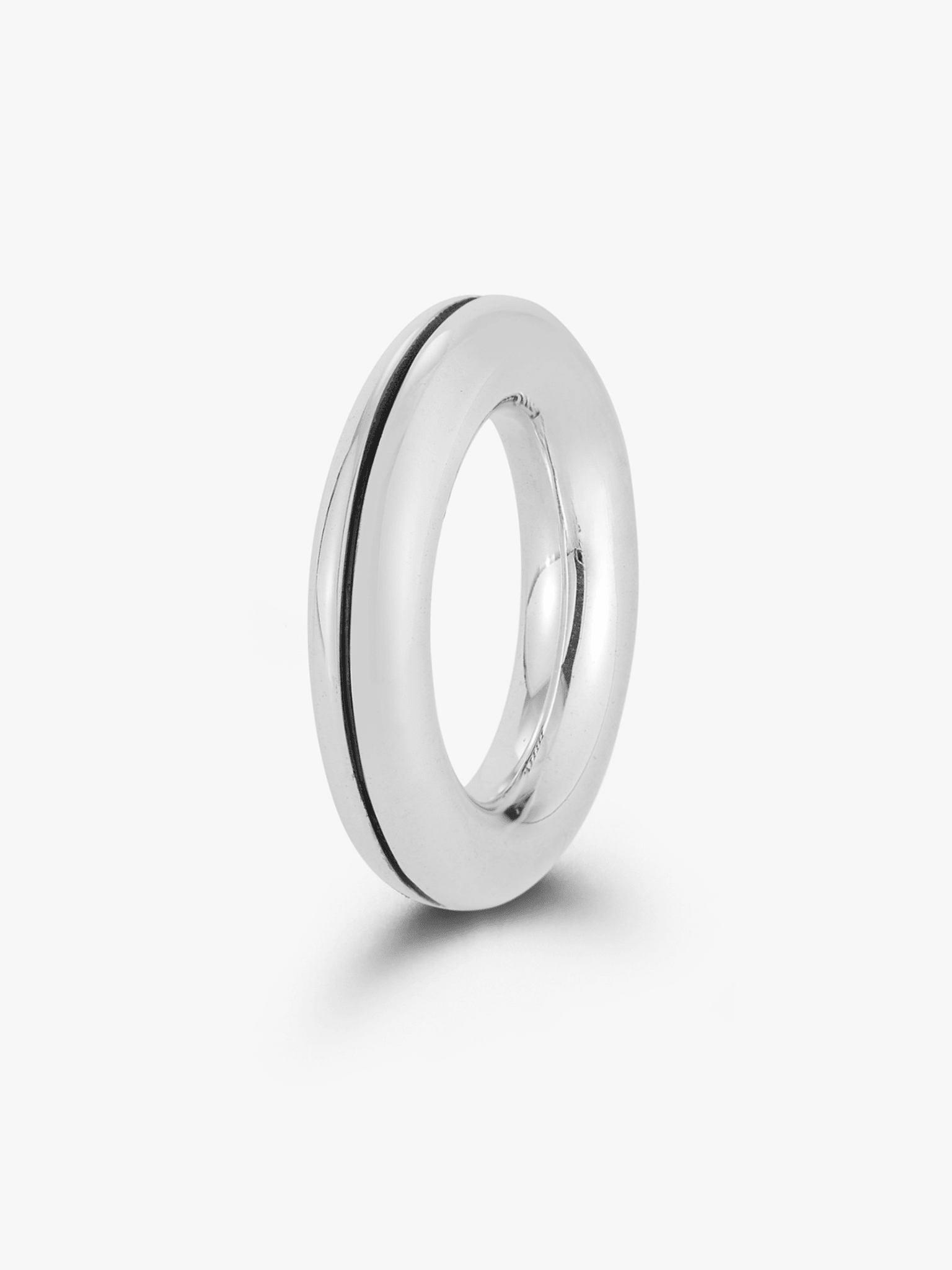 Notched Jumbo Carousel Ring in Silver - Billy