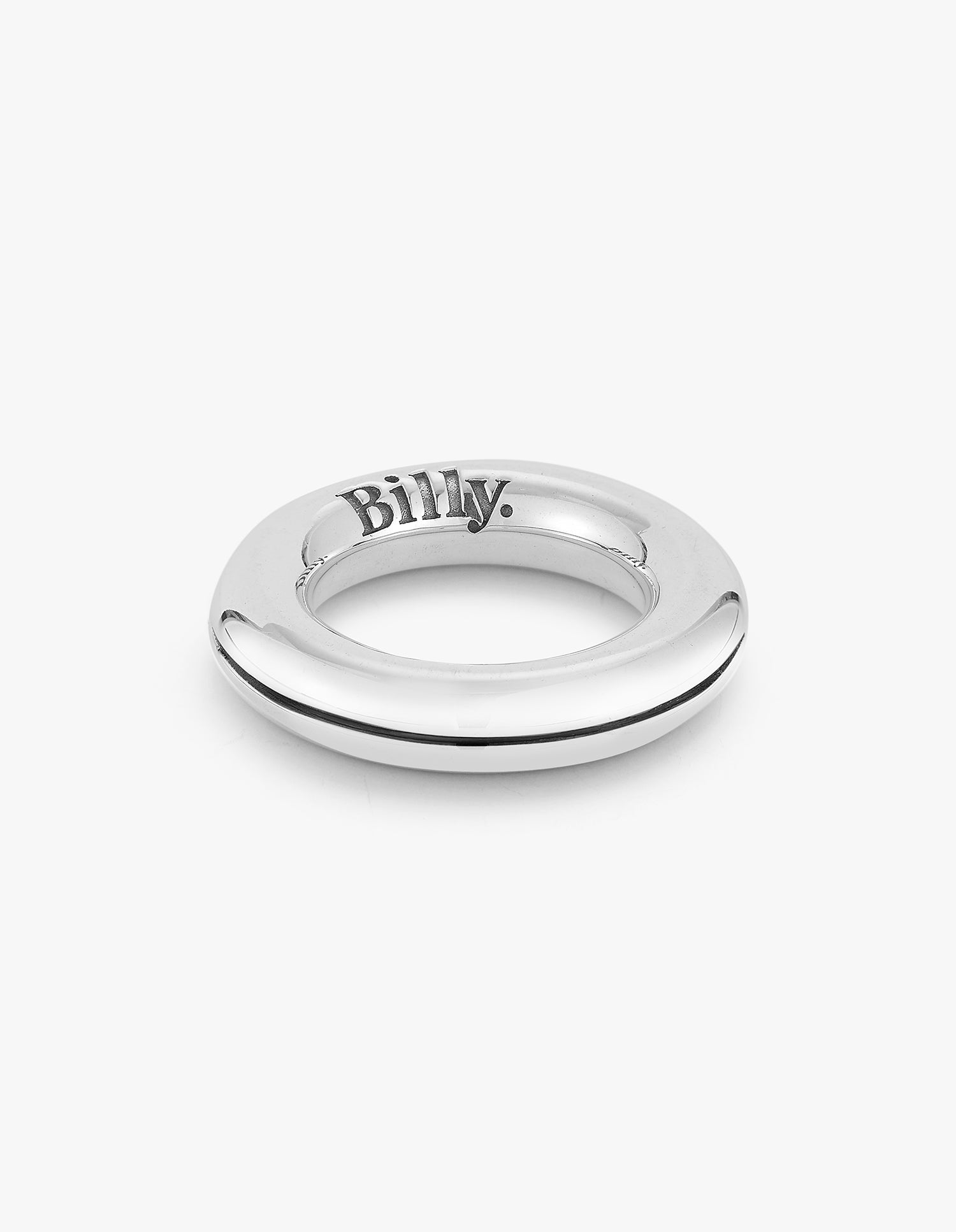 Notched Jumbo Carousel Ring in Silver - Billy